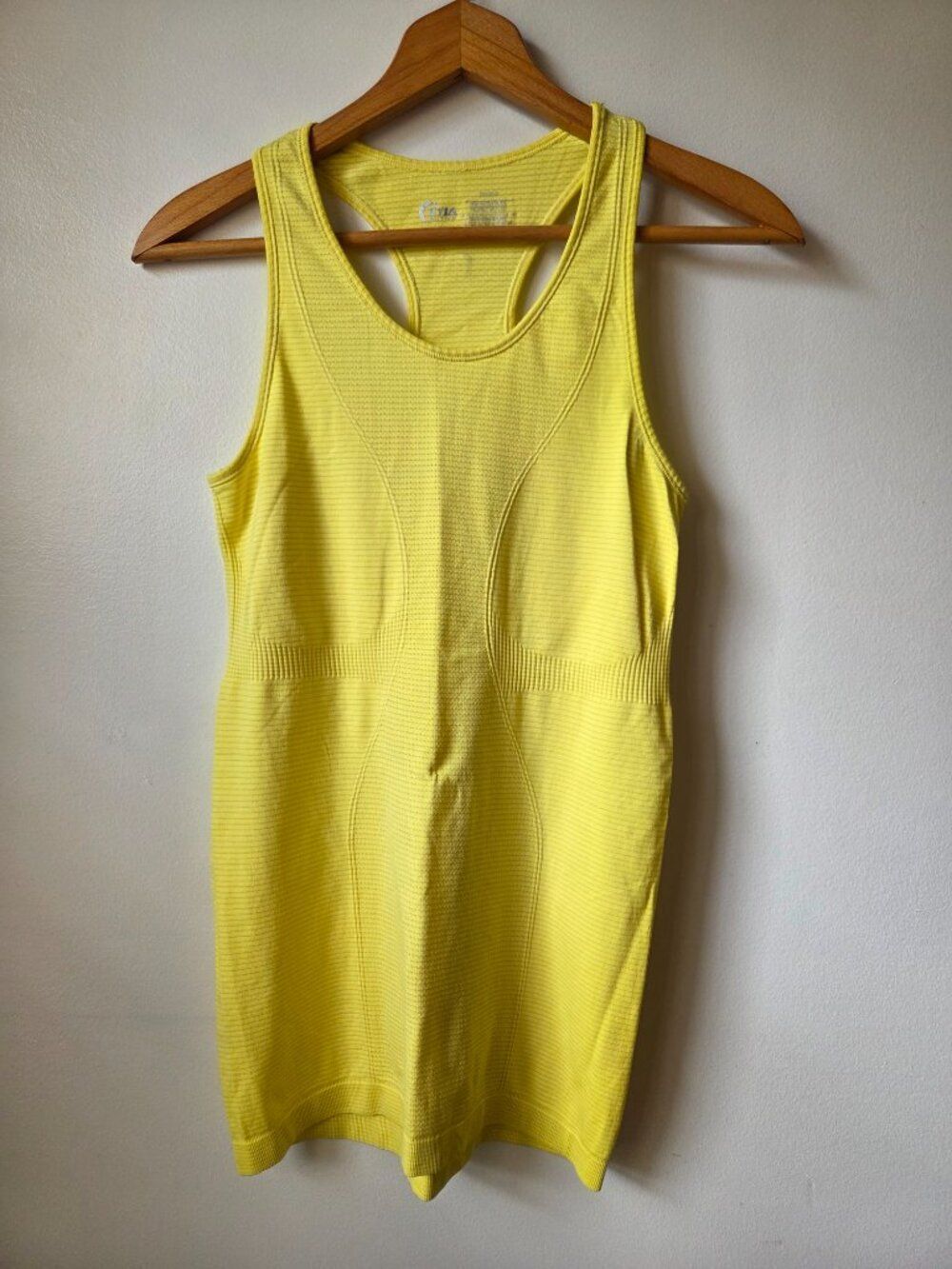 LIKE NEW ZYIA ACTIVE YELLOW TANK RACER BACK SIZE SMALL WOMENS
